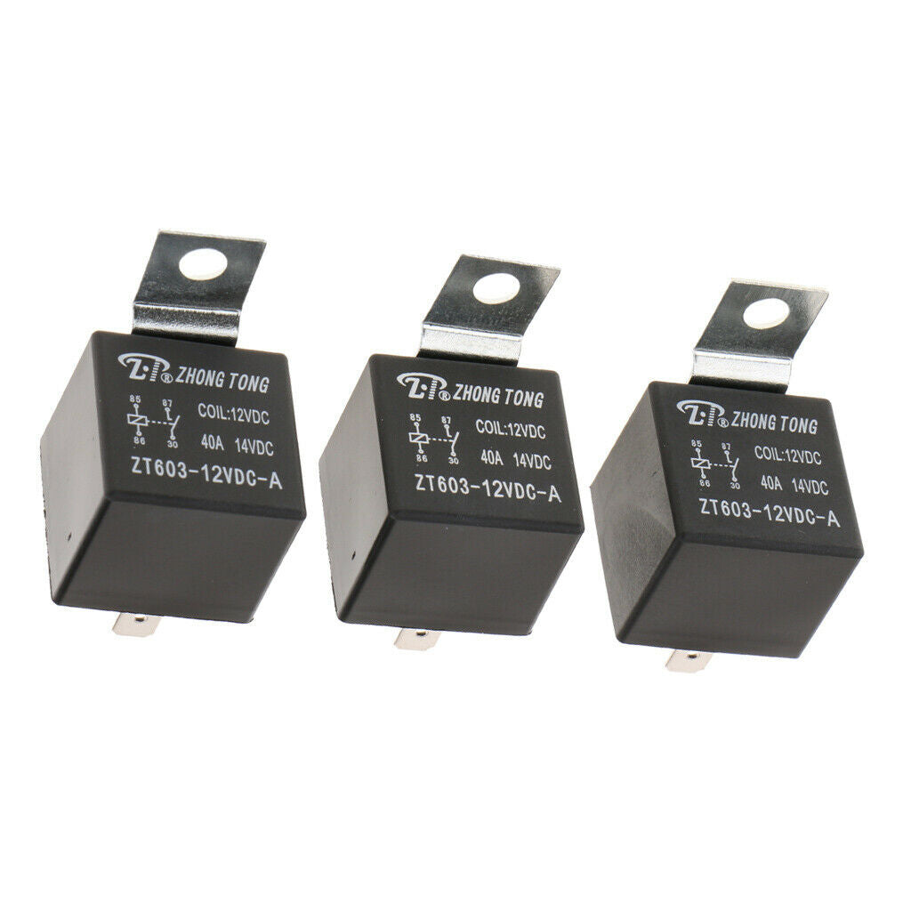 3 Pieces SPST Relay Normally Closed Normally Open Auto Changeover Relay