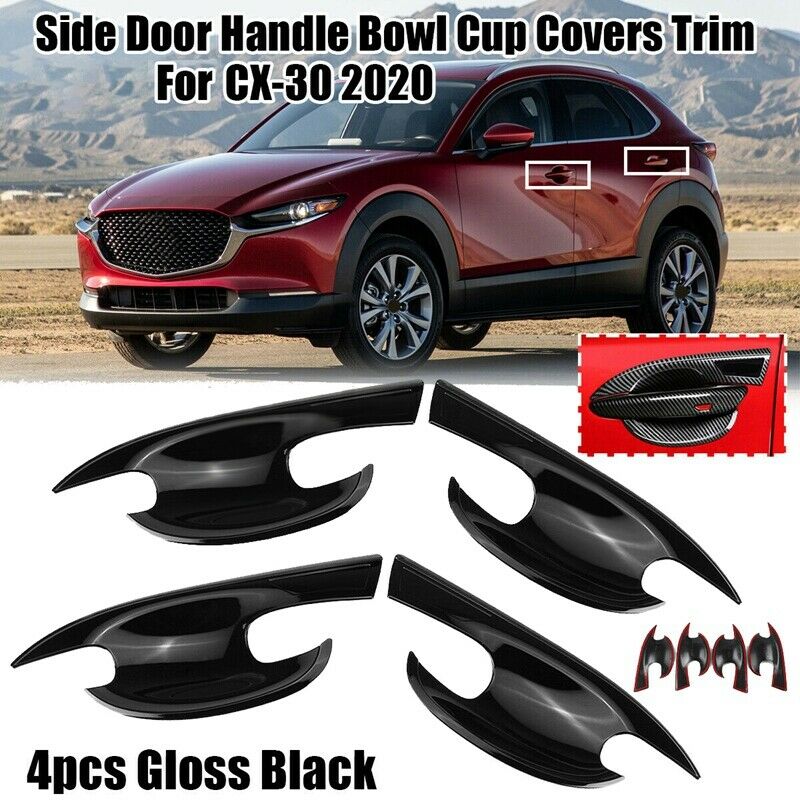 4Pcs Car Outer Door Bowl Cover Decoration for Mazda CX-30 2020-2021 U3Z9