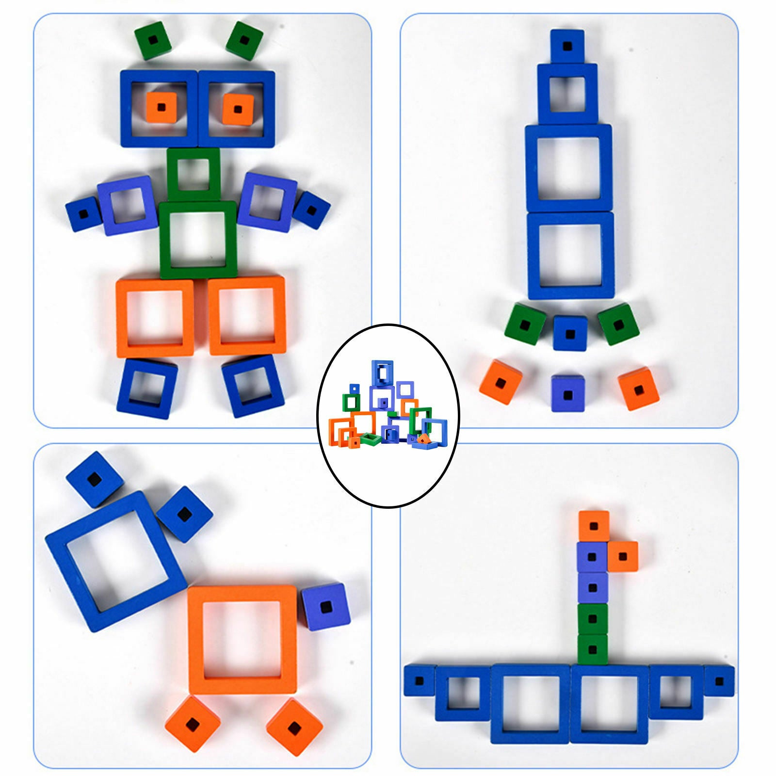 Stacking Blocks Educational for Christmas Present Birthday Gift Toddler