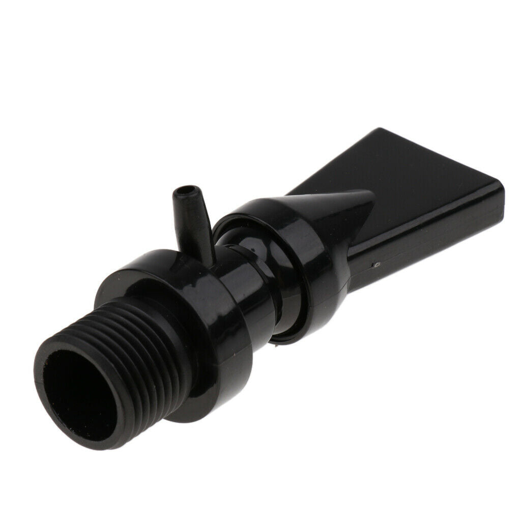 Aquarium Water Outlet Duckbill Return Tube End Free Turn Flow Black
