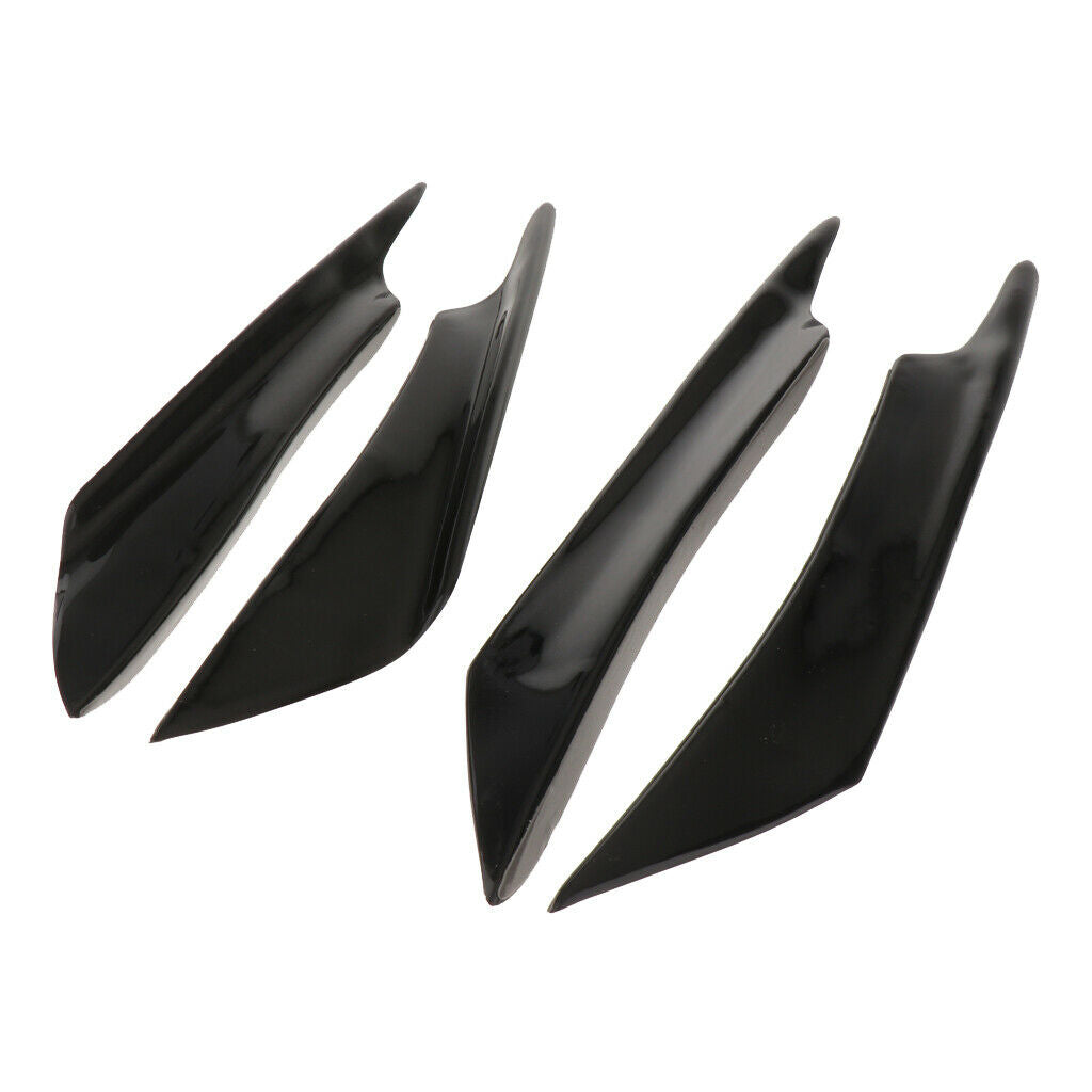 4pcs Universal Car Front Bumper Splitter Fins Body Spoiler Lip Trim Kit