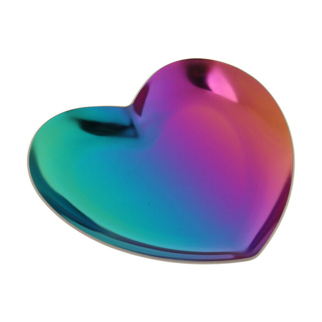 Luxury Stainless Steel Heart Plate Shop Display Tray Home Storage Gradient