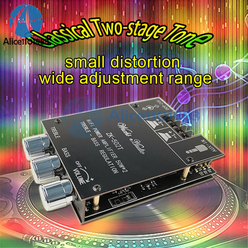TPA3116 2*50W 2 Channel Bluetooth 5.0 Stereo Audio Amplifier Board Subwoofer
