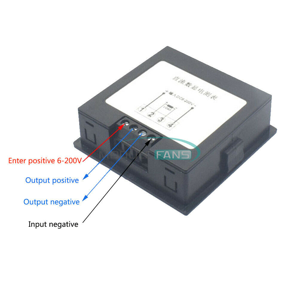 20A LED DC Voltage Current Meter 6-200V Power Consumption Impedance Tester