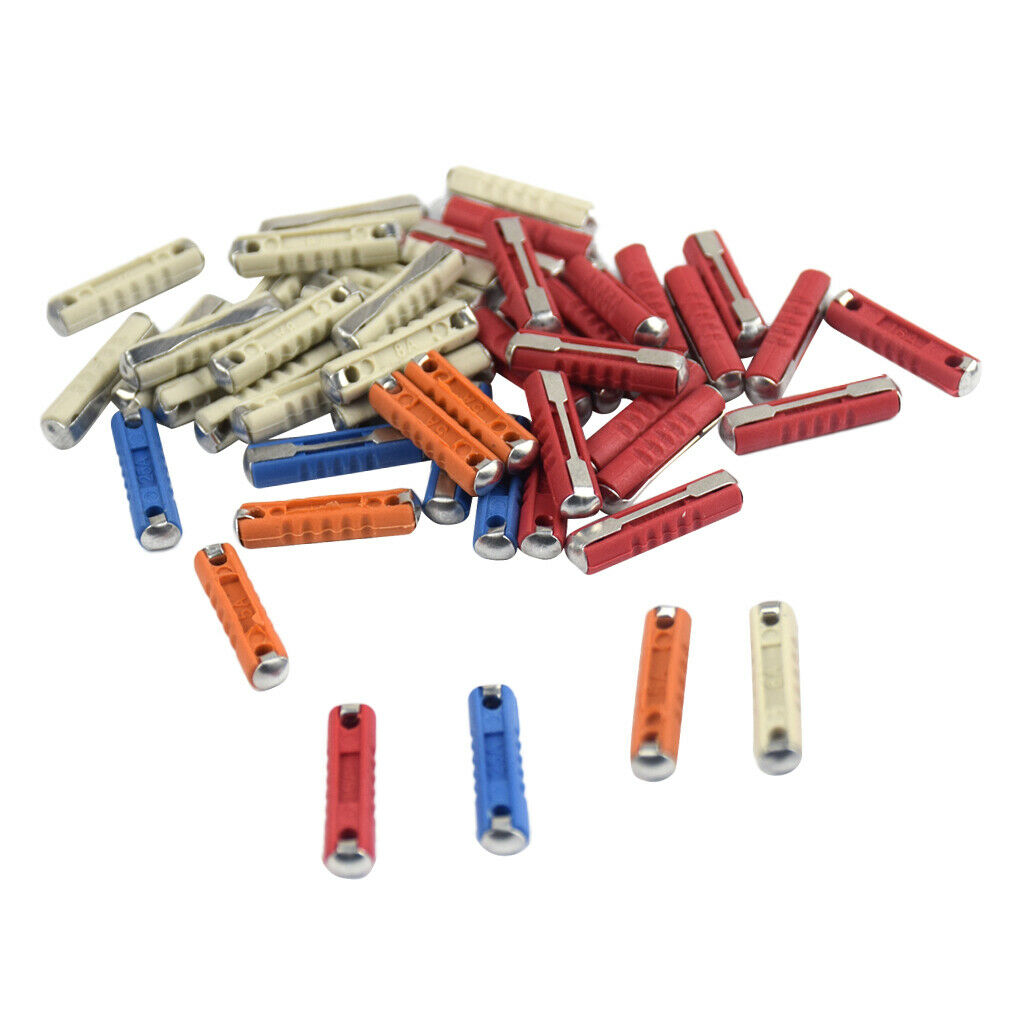 50 pieces EUROPEAN CAR BLADE FUSE BOX ASSORTMENT SECURES EUROS