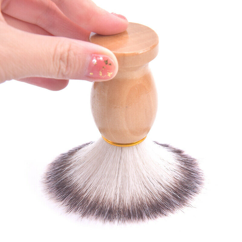 2pcs Men Shaving Brush Badger Hair Shave Wooden Handle Beard Clean Applia.l8