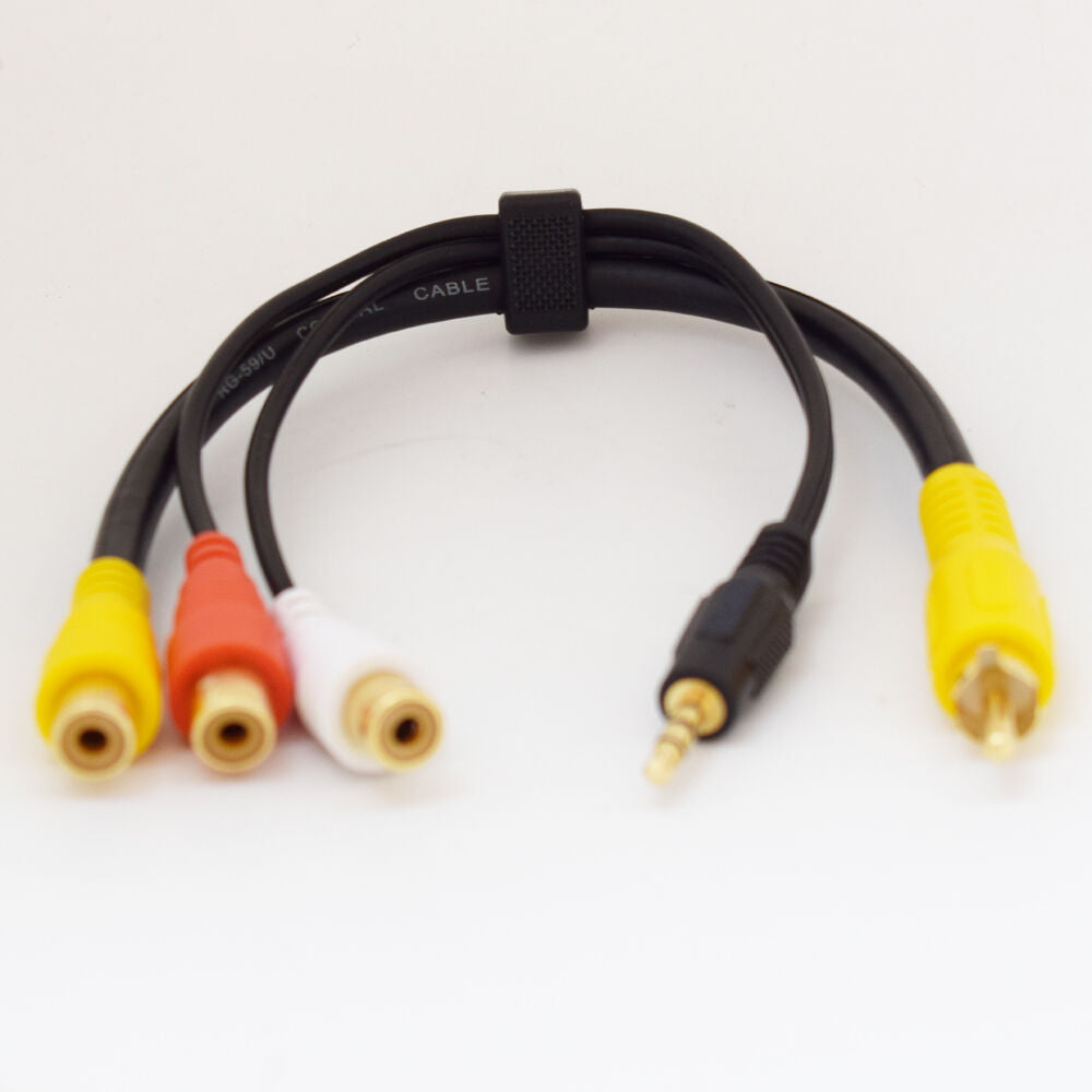 4pcs 3.5mm Stereo Male to 2x RCA Female+1pc RCA Male to RCA Female Adapter Cable