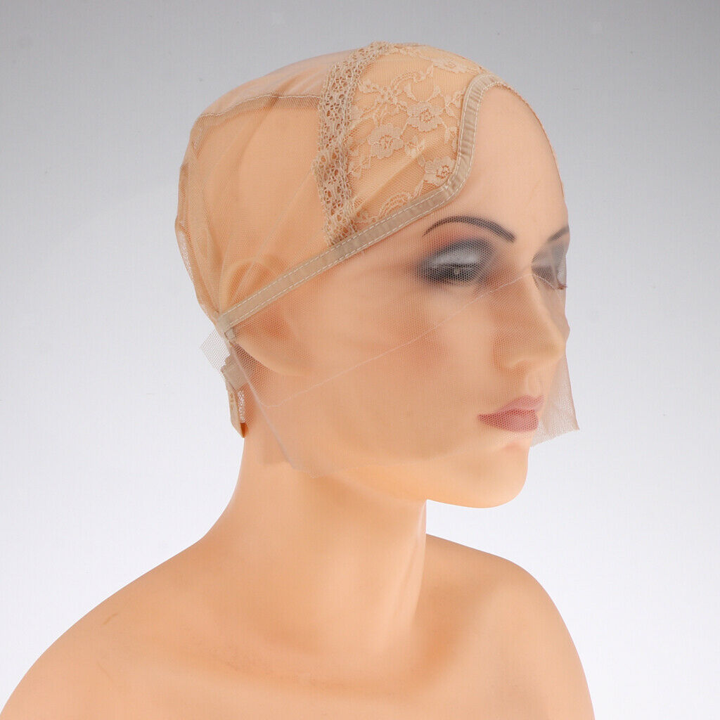 Durable Weaving Wig Lace   for Wig Making with Adjustable Strap Beige
