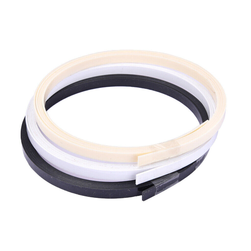 2X 3 Pieces ABS Plastic Guitar Bass Ukulele Mandolin Binding Purfling Strips