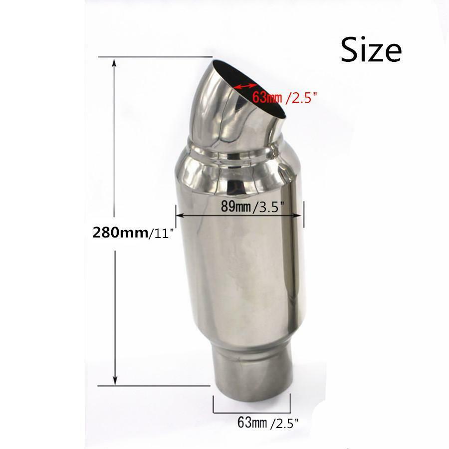 Stainless Steel Car Exhaust Muffler Resonator Tip Inlet 2.5" - OD 2.5" Durable