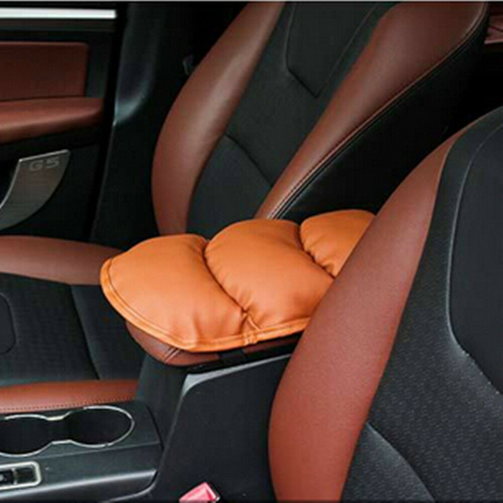 Practical Car Interior Center Armrest Console Soft Pad Cushion PU Leather Mat
