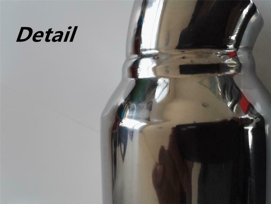 Inlet 2" to Outlet 2" Car Truck Exhaust Muffler Resonator Pipe Stainless Steel