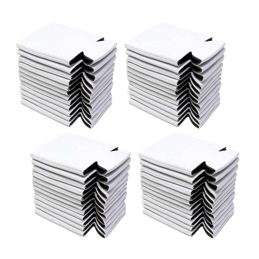 40 Counts Blank Neoprene Beer Can Coolers Sleeves Drink Caddies Soda Holder