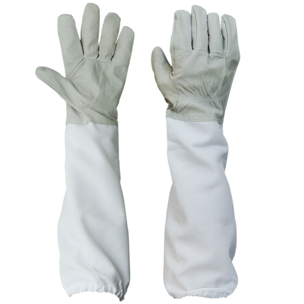 Pair 50cm Beekeeping Protective Bee Gloves & Uncapping Fork Honeycomb Beekeepers
