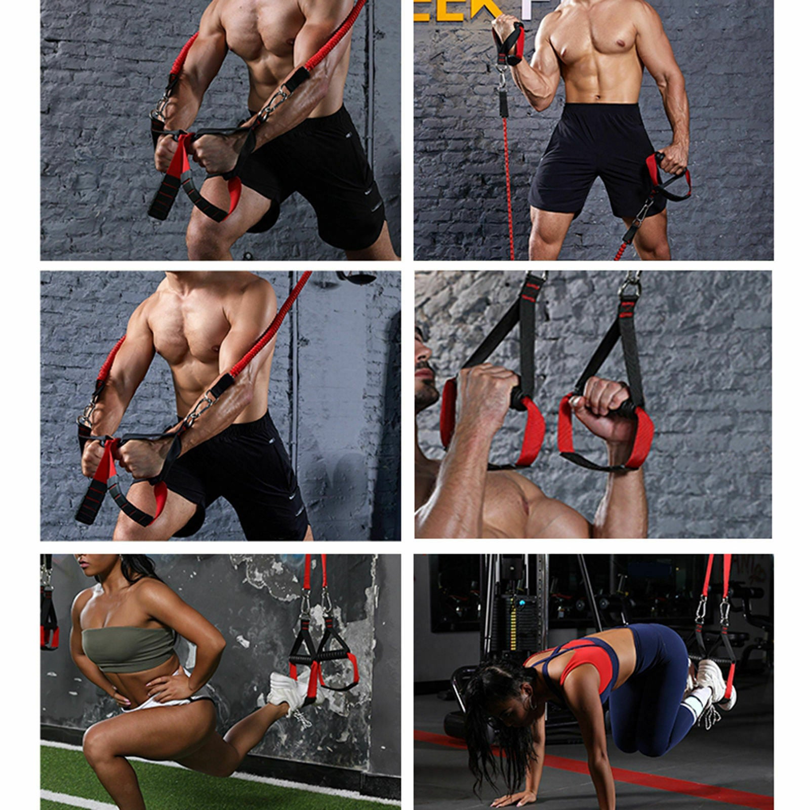 Premium Resistance Bands Handle for Cables Pull Down Home Gym Equipment