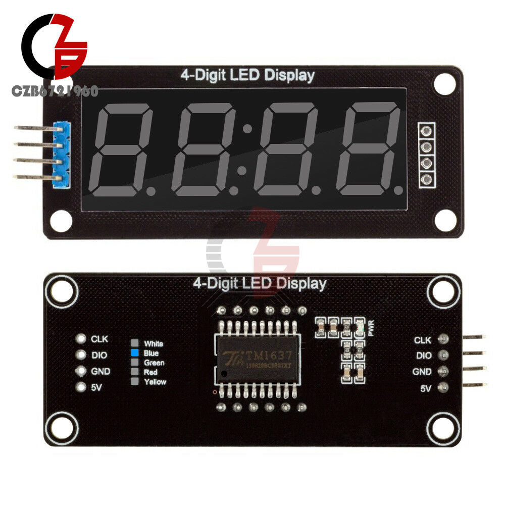 Blue 0.56" inch TM1637 4-Bits 8 Digital LED Display Clock Tube for Arduino