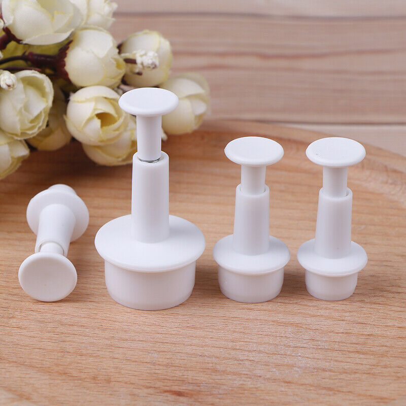 4pcs Round Cookie Molds Cutter Fondant Cake Decorating Tools Kitchen Acce.l8