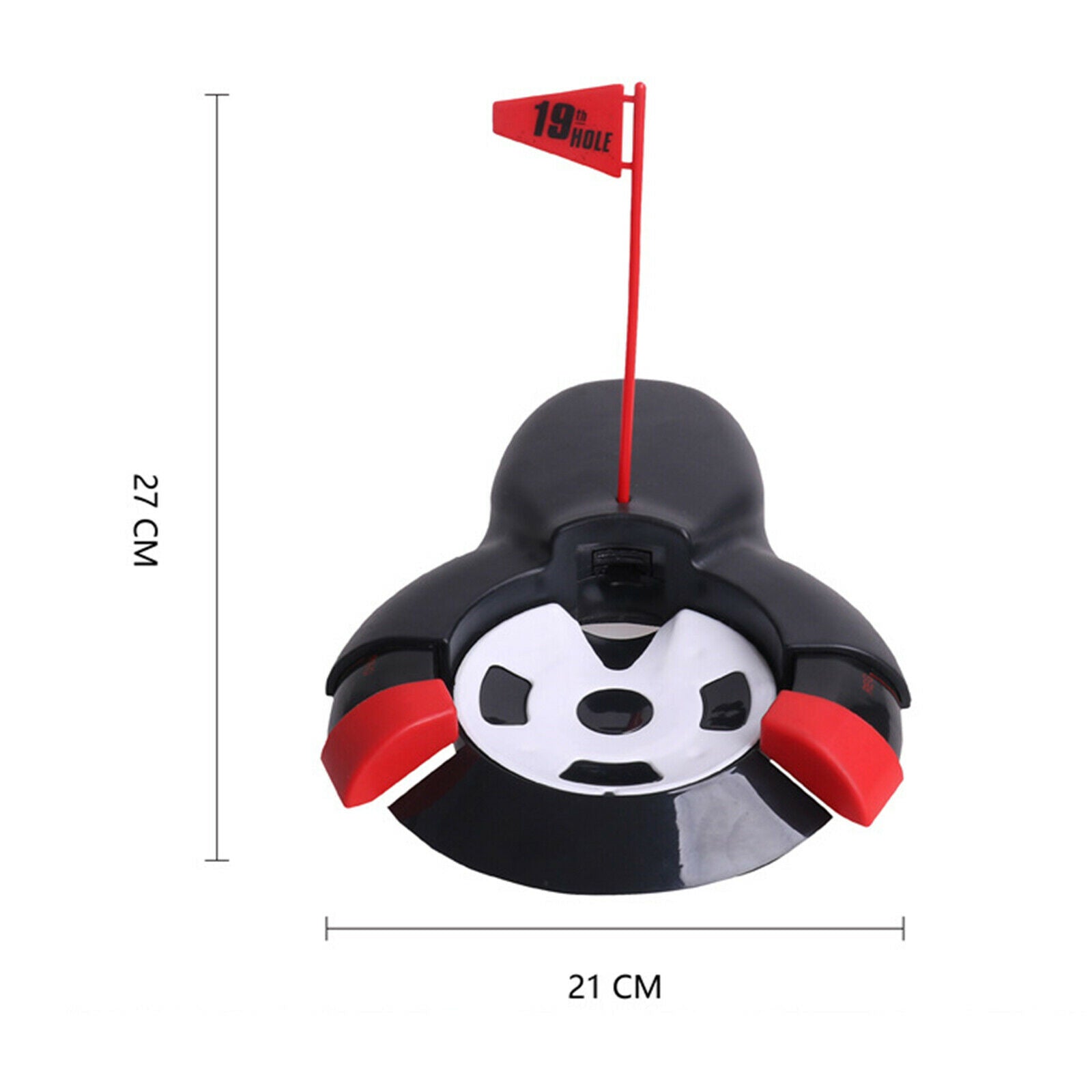 Golf Putter Practice Cup w/ Flag Golfing Return Training for Indoor Outdoor