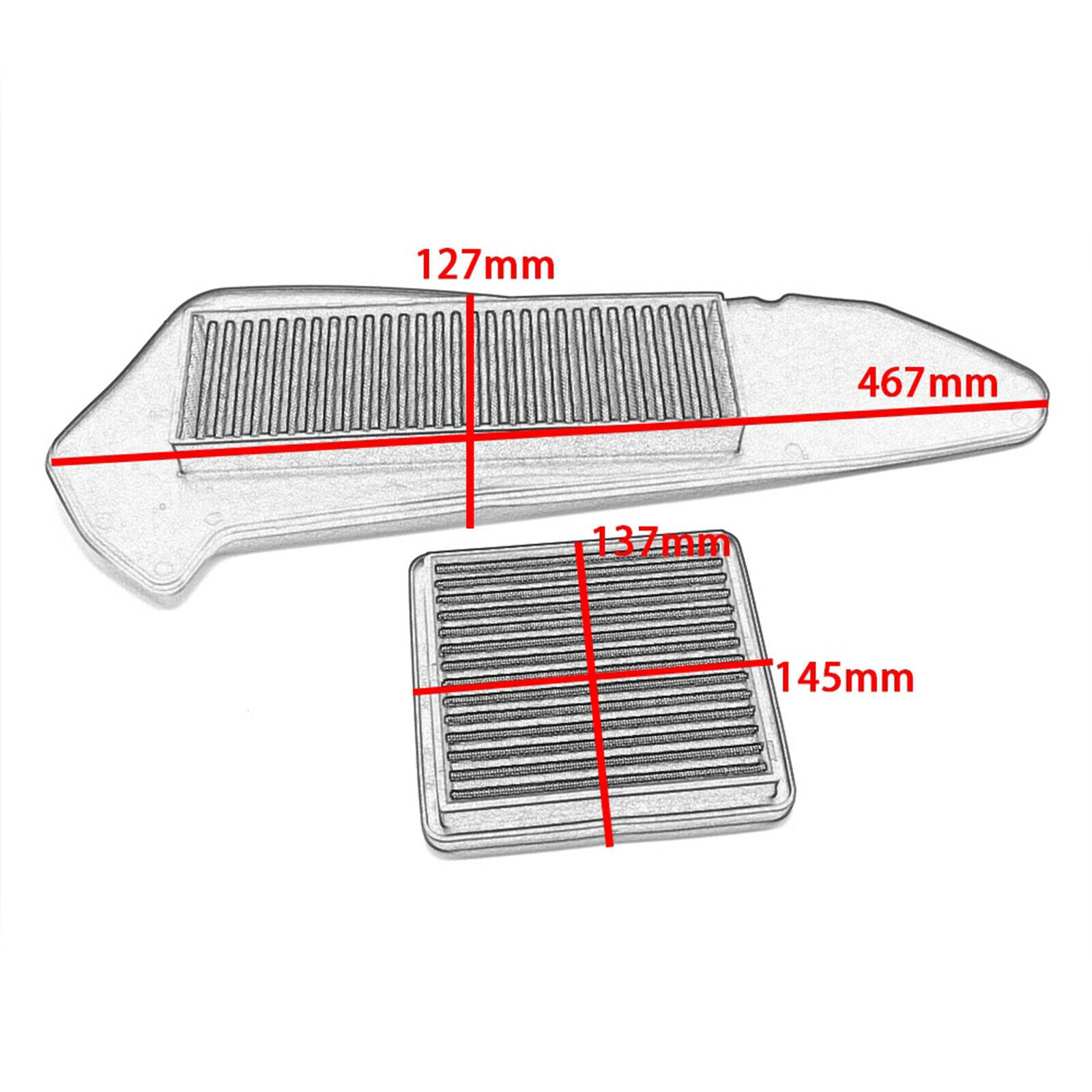 2x Motorbike Air Filter Air Intake Cleaner Fit for YAMAHA Xmax 250 300