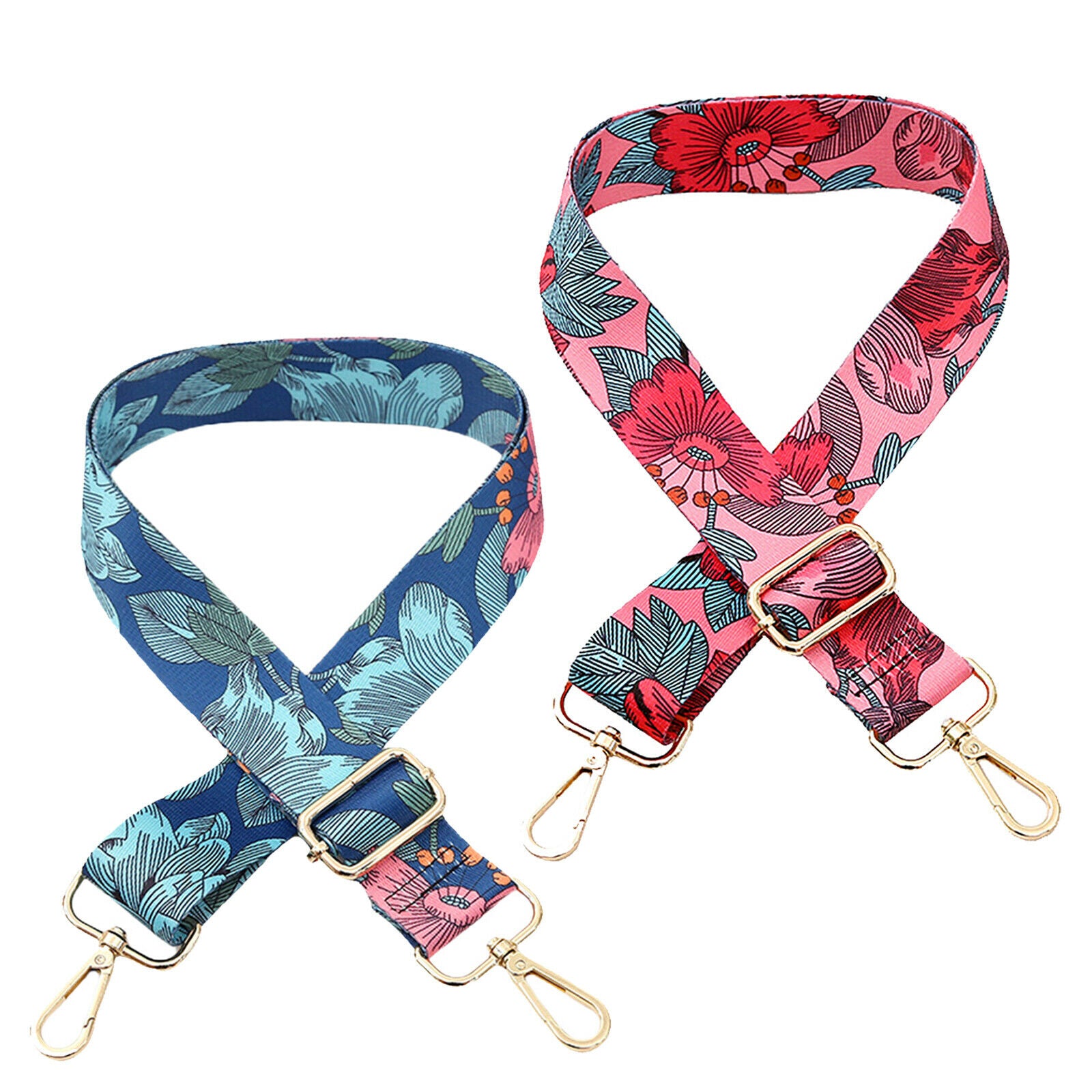 Set of 2 Colorful Women DIY Bag Shoulder Strap CrossBody Replace for Handbag