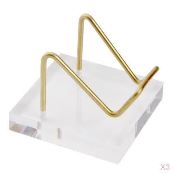 3pcs Clear Display Stand For Mineral Ore Crystal Ball Cluster Agate Holder