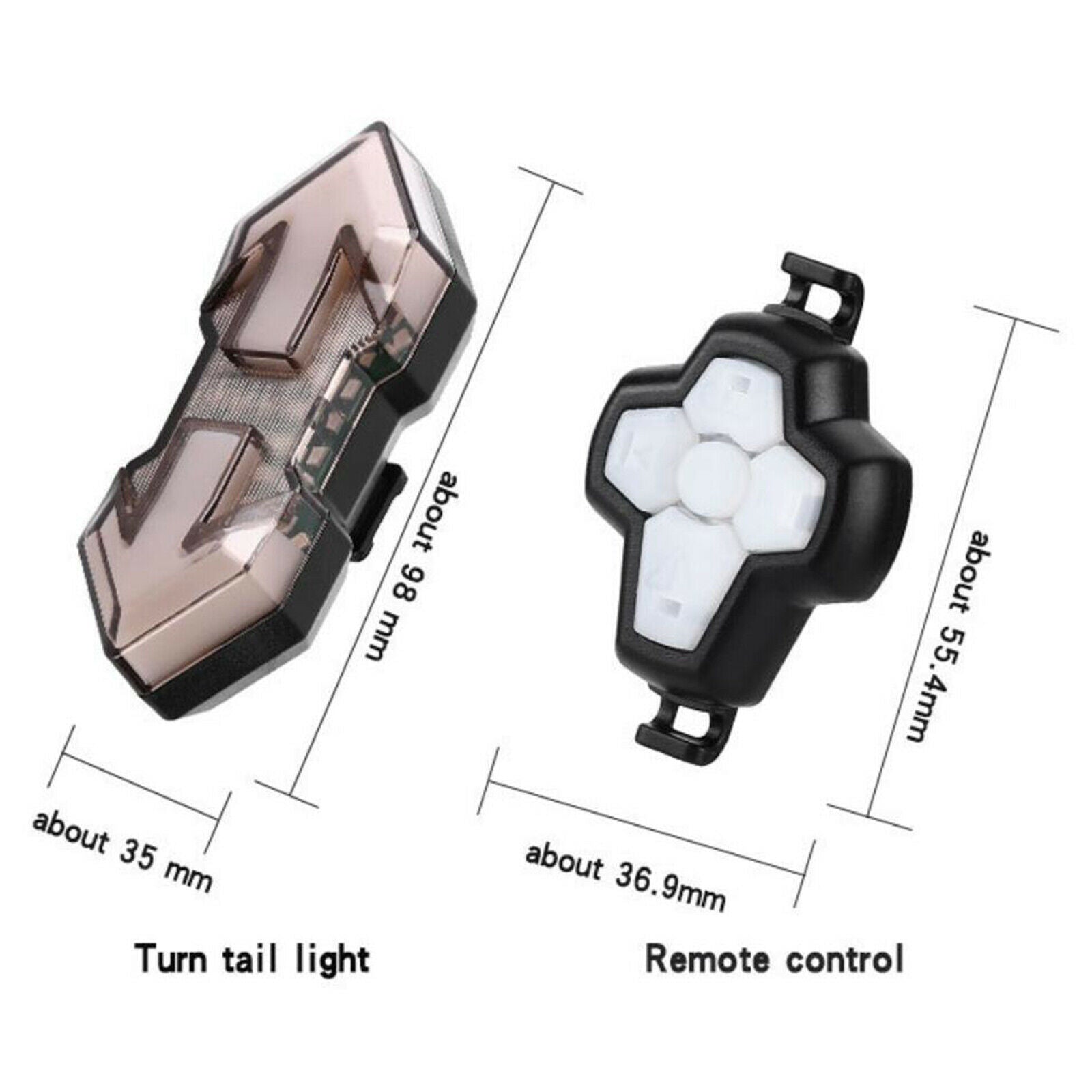 Bike Tail Light with Turn Signals Indicator Rear Light Rechargeable Safety