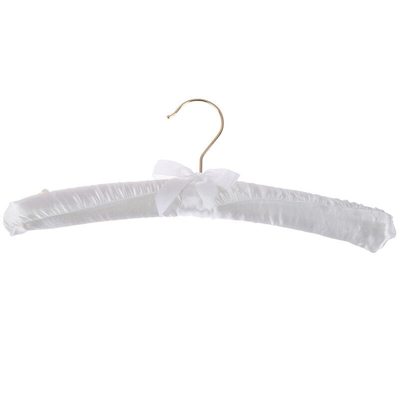 5x Clothes Hangers Satin Padded Luxury Soft Coat Hanger:0Z9D FT