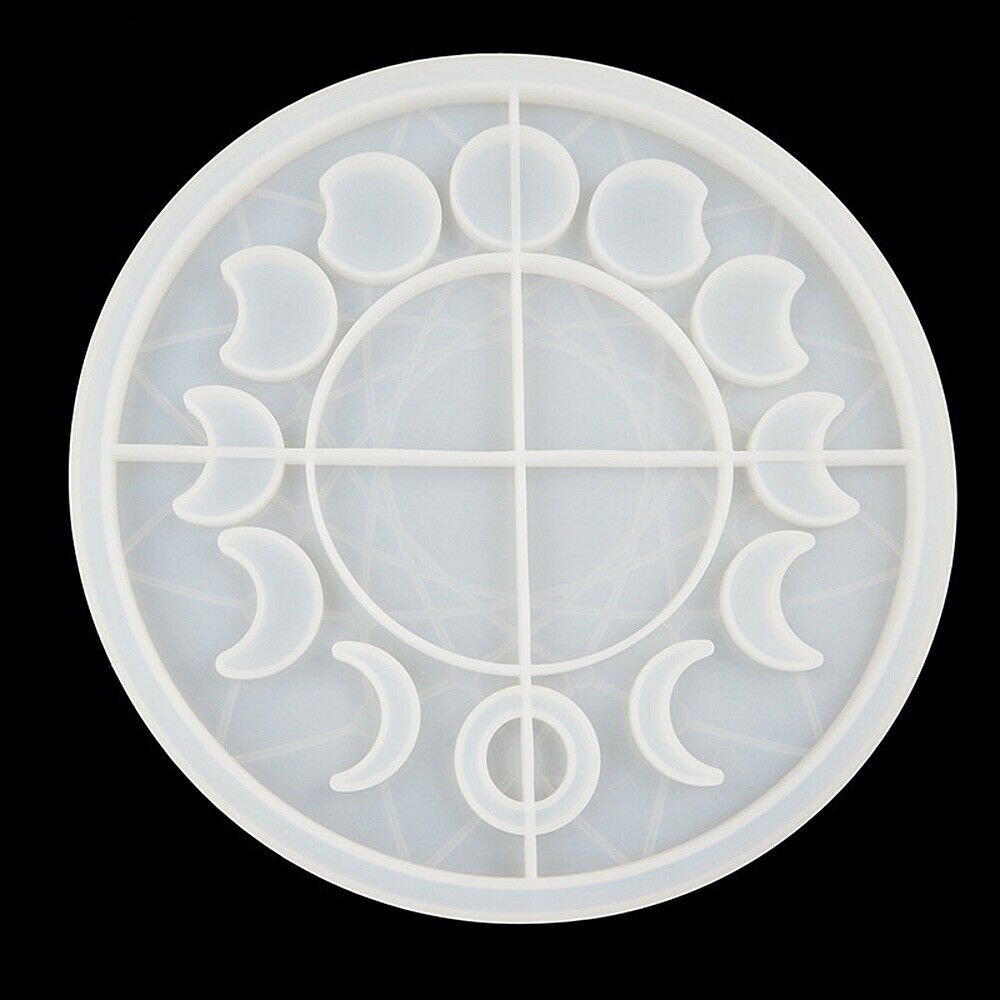 Lunar Eclipse Moon Phase Disc Silicone Mould DIY Epoxy Casting Clock Dial Molds