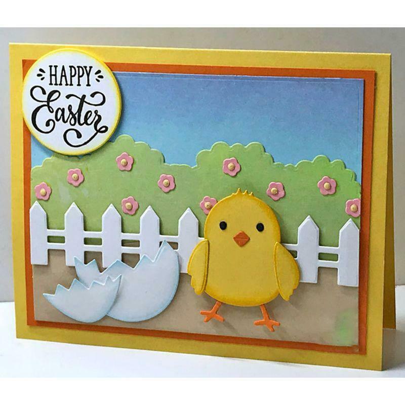 Cute Easter Broken Chick DIY Metal Cutting Dies Stencil Scrapbooking Album Craft