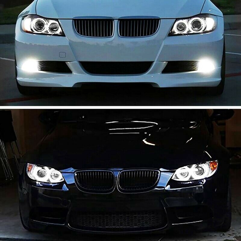 2Pcs Angel Eyes CANbus 80W LED Headlight Marker Light Bulbs Error Free for -Q7R2