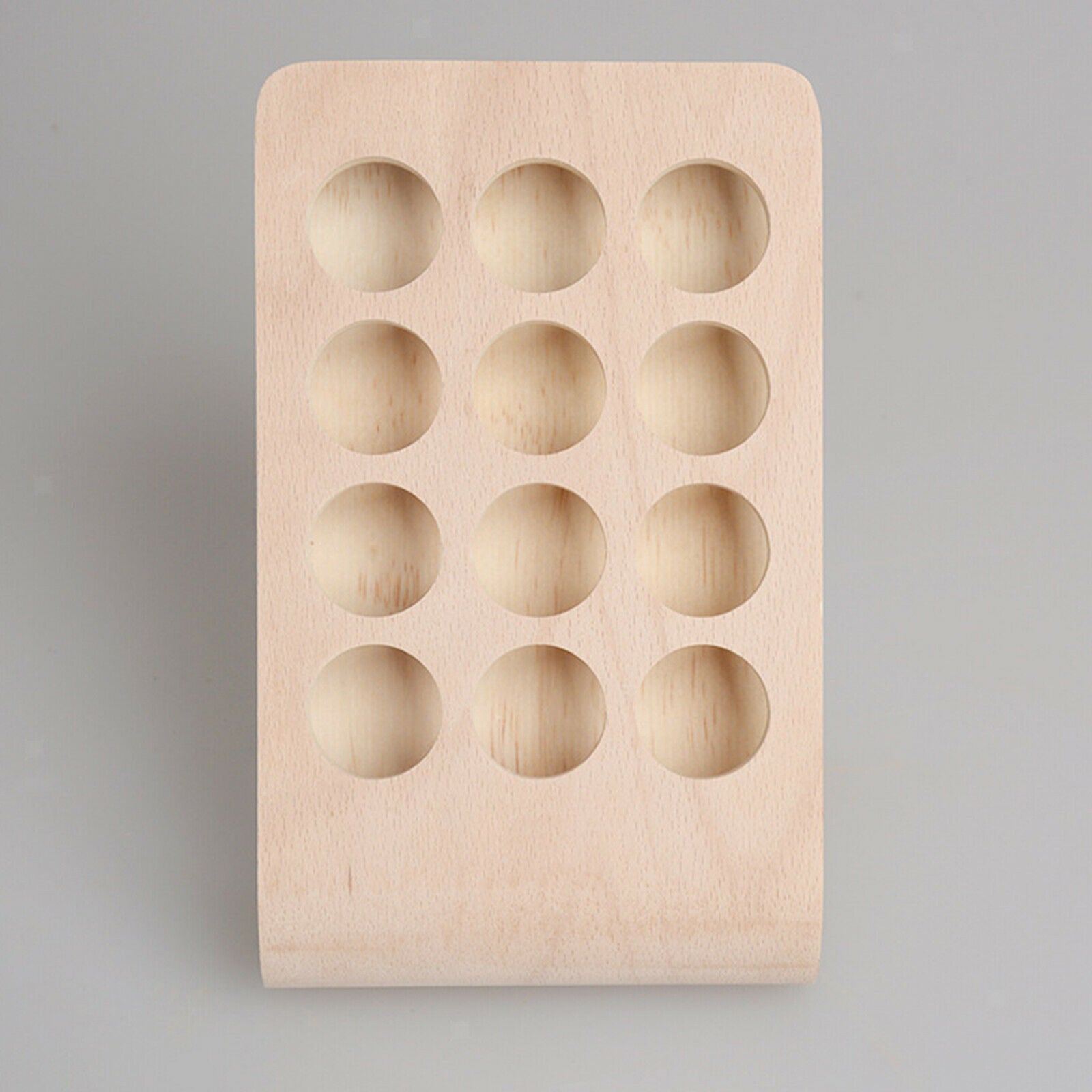 12 Slots 15ML Wood Essential Oil Display Stand Holder Organizer Homemade