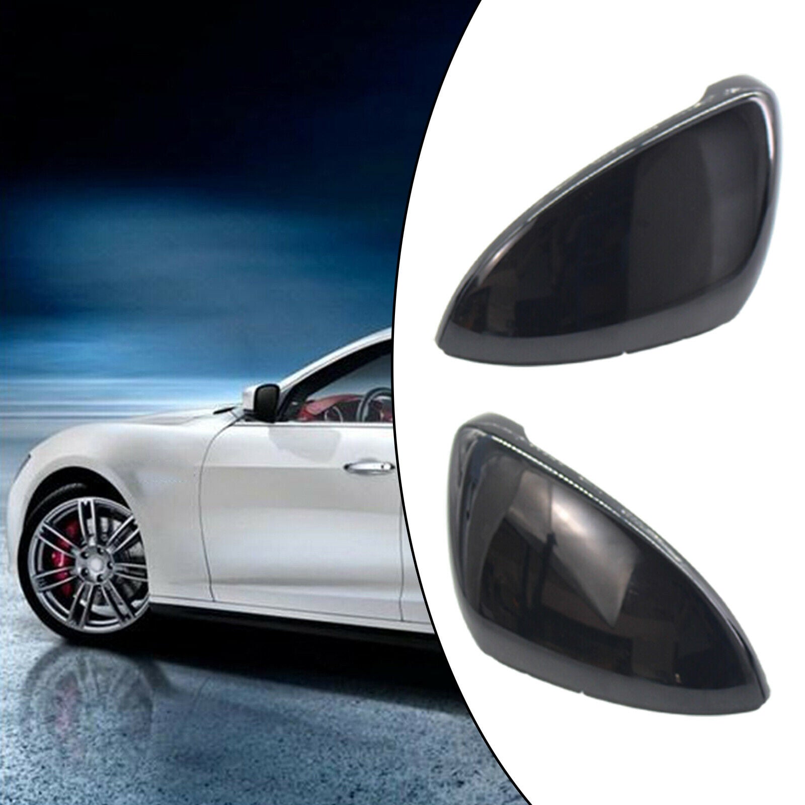 1Pair Rearview Mirror Cover Door Side Vehicle Replacement for VW GOLF Golf R
