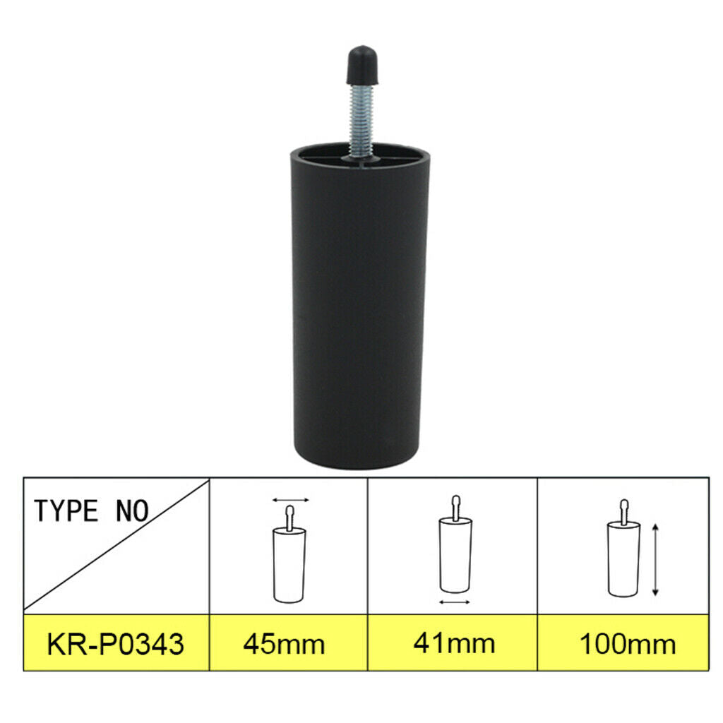 12pcs 100mm Chair Table Furniture Sofa Couch Legs Floor Protector Black