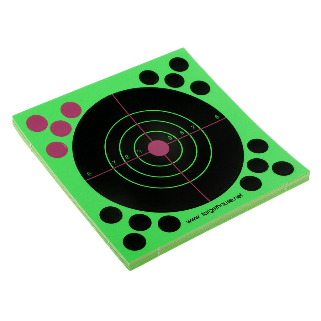 25pcs Self-adhesive Paper Targets Reactive Splatter Shooting Target 14x14cm