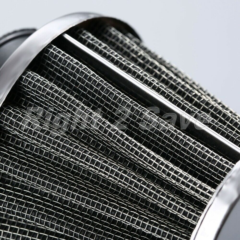 Motorcycle Air Intake Cleaner Filter 42mm Oval Refit Clamp-on Cleaner Filter