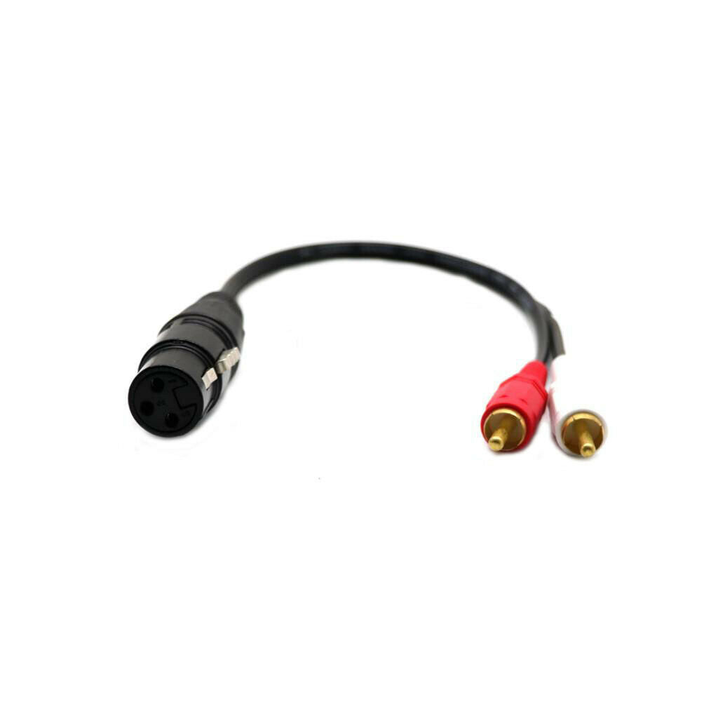 Patch Cable 1XLR Female to 2 RCA Male Splitter Splitter Rope