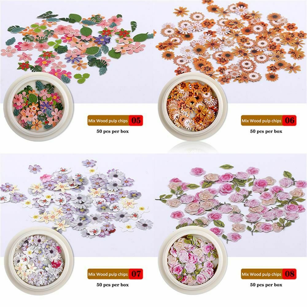 Designs Wood Pulp Flakes Ultrathin Nail Paillettes Nail Art Sequins Holographic