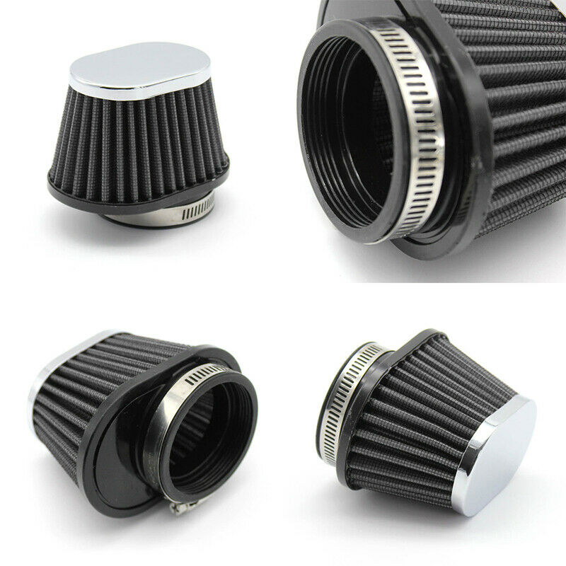 51mm Dia. Air Filter ATV Bike Carburetor Pod Cleaner Oval Elliptical Intake Tube