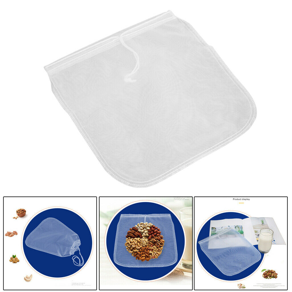 Nylon Nut Milk Bags Cheesecloth for Cheese Tea Herbs Milk Strainer 33x33cm