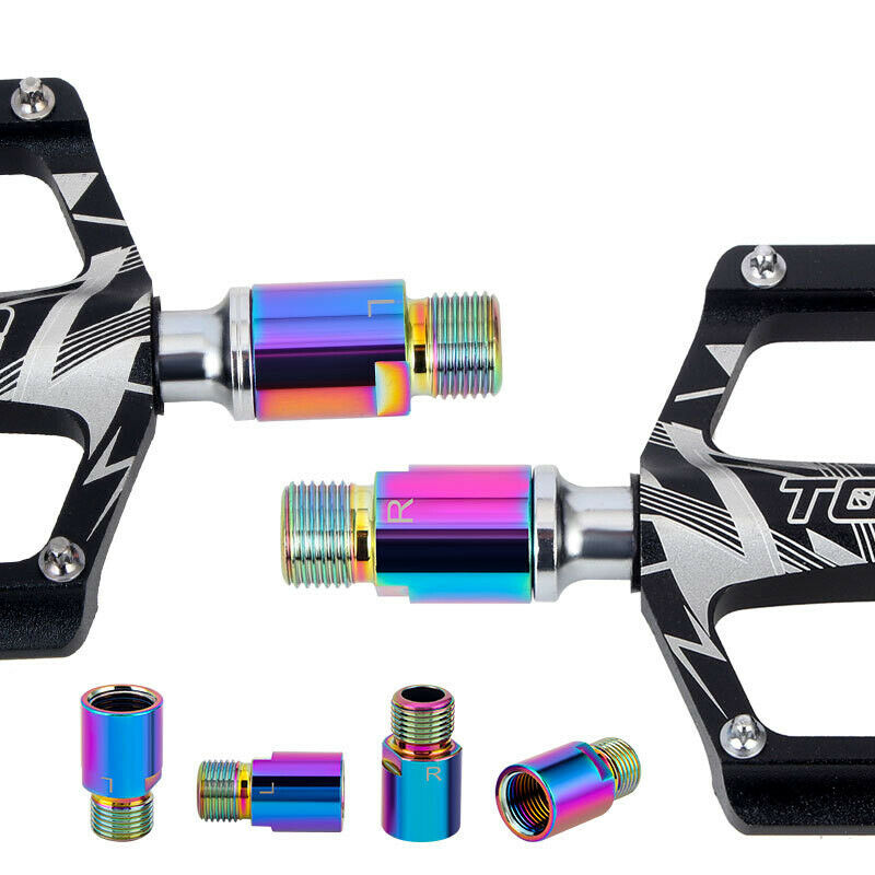 1Pair Alloy Bike Pedal Axle Extenders Bicycle Pedal Extension Bolts Spacers