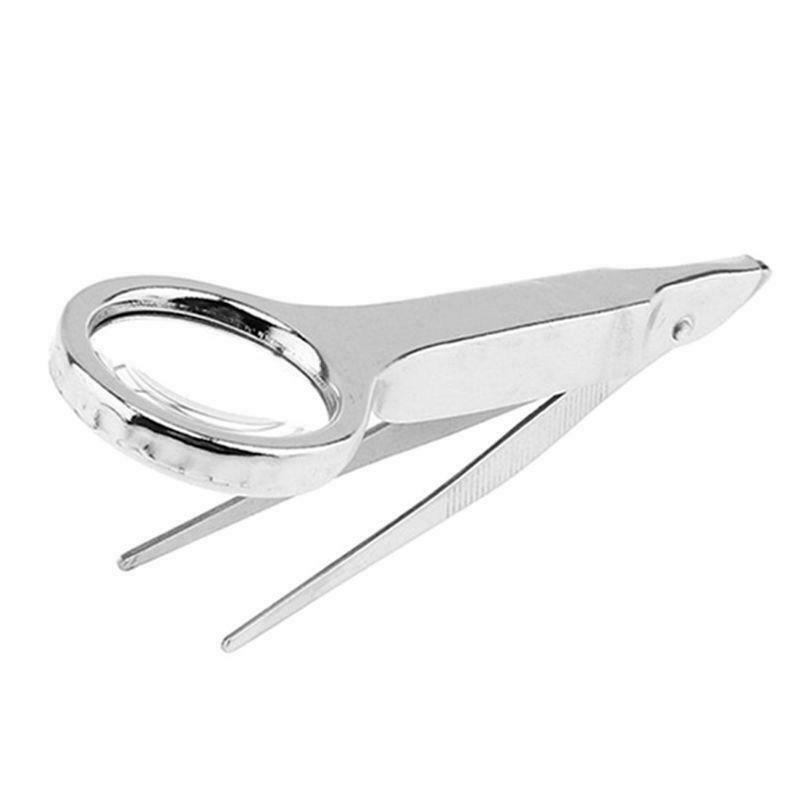 10X Handheld Magnifying Glass Portable Magnifier with Precision Tweezers Loupe