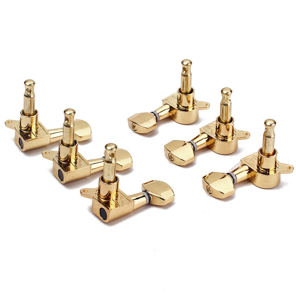 Zinc Alloy 6R Tuning Peg Tuner Machine Head Inline for Electric Folk Guitar