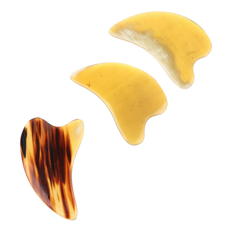 Natural Ox Horn Gua Sha Board Facial Lift Neck Body Scraping Massage To.l8