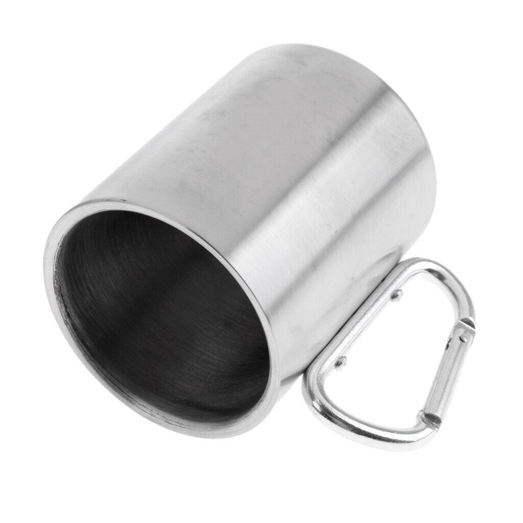 2X Outdoor Hiking Cup Double Wall Stainless Steel Travel Mug for Mountaineering