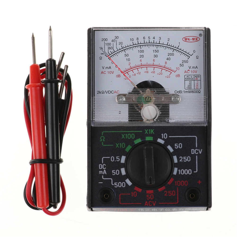 1000V Voltmeter DC/AC 250mA Ammeter Ohm 1K Resistance Meter Analog Multime WF