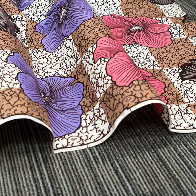 Polyester African Wax Printing Cloth Floral Ankara Fabric Clothing Sewing DIY