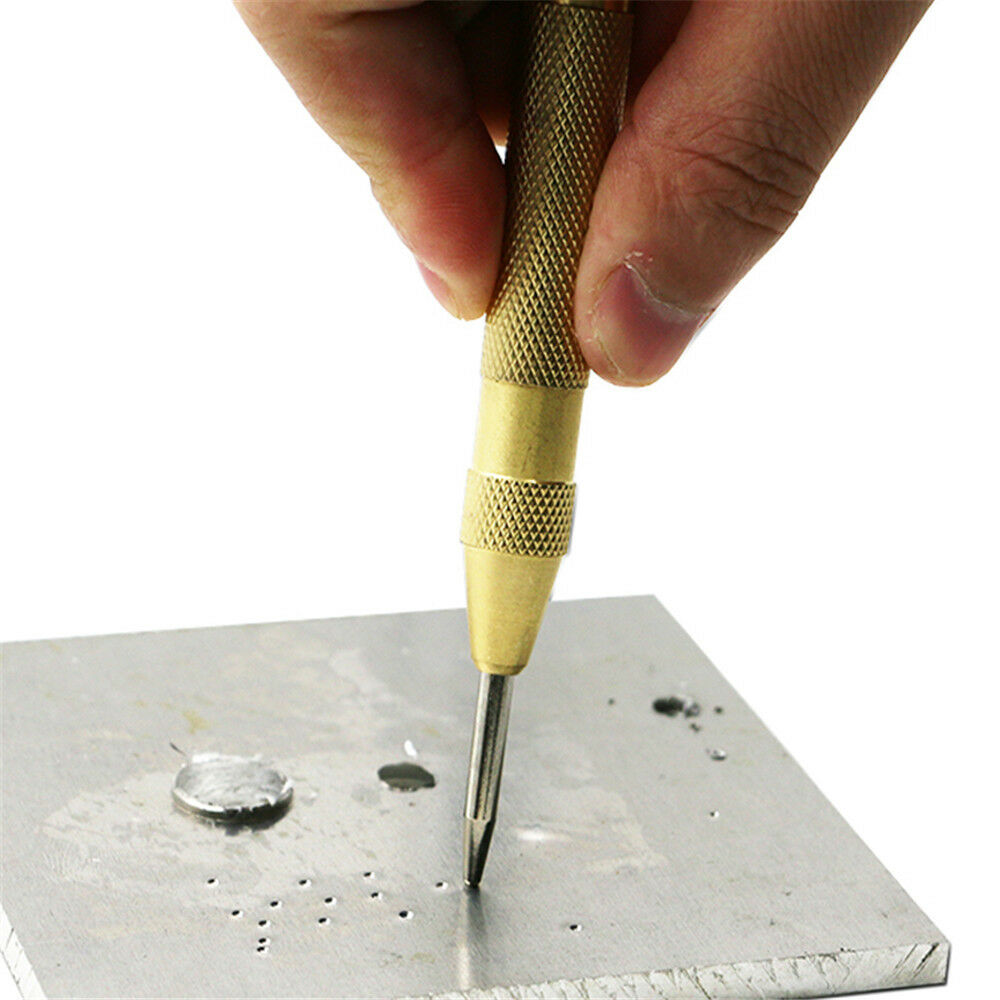 5'' Automatic Center Pin Punch Strike Spring Loaded Marking Starting Holes Tool