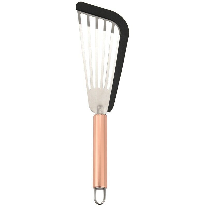 Ultra Flexible Stainless Steel Spatula With Silicone Top Soft Edge Slotted SpaC1