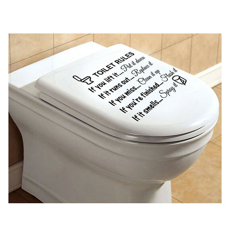 Funny Toilet Seat Sofa Chair Wall Stickers Bathroom Home Decoration Dec JY