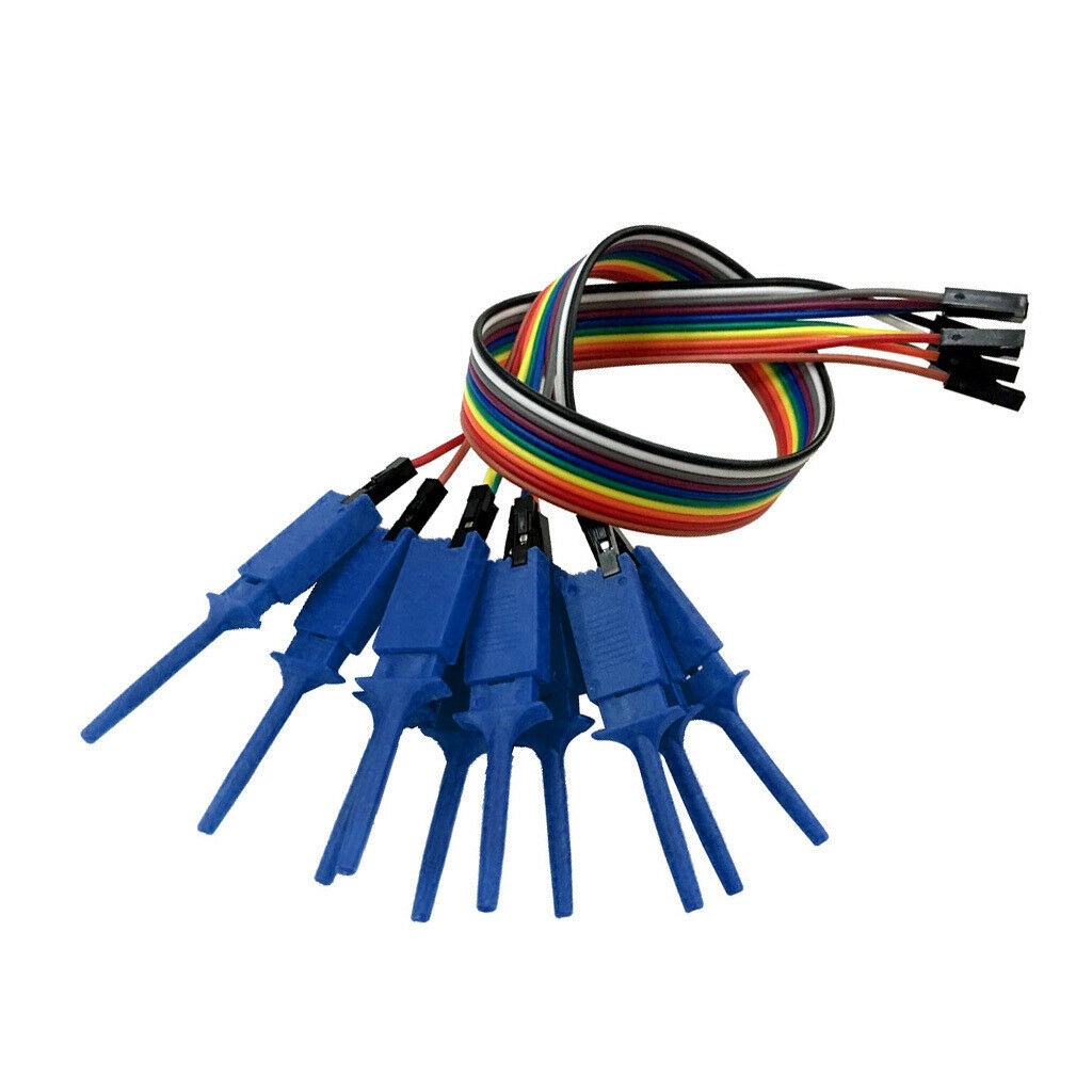New Logic Analyzer Test Hook Clip Line 10 Pins Tool, Blue